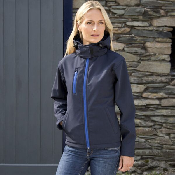 Ladies TX performance hooded softshell jacket Thumbnail
